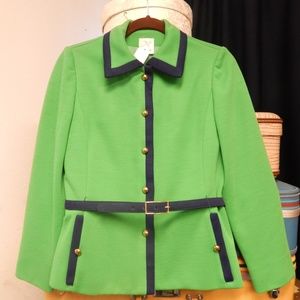 VTG 70'S NEUSTETERS POLYESTER BELTED SUIT JACKET